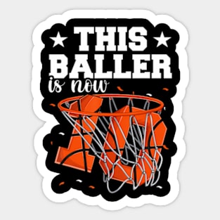 10Th Birthday Basketball Boys Baller 10 Year Old Bday Sticker